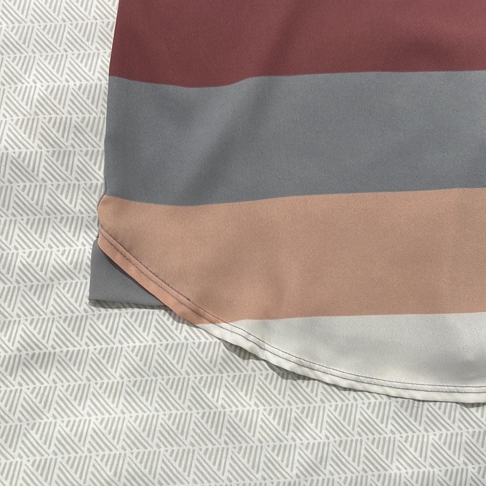 DONATED Express Multicolored Striped Racerback - Picture 4 of 10
